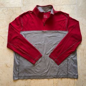 Men’s Eddie Bauer athletic red & gray pull over